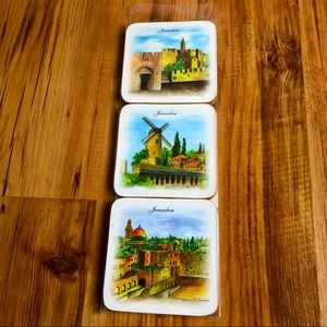 NEW JERUSALEM COASTER SET CORK (6 COASTERS)
